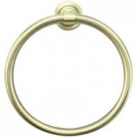 Brushed Brass Effect Towel Ring Brass