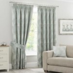Feathers Duck Egg Pencil Pleat Curtains Duck Egg (Blue)