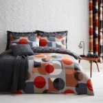 Elements Oscar Reversible Orange Duvet Cover and Pillowcase Set Orange