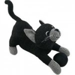 Cat Door Stop Black & White