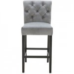 Newbury Velvet Grey Bar Chair Grey