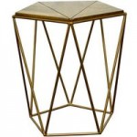 Charter Wood Accent Table Gold
