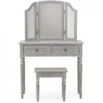 Lucy Cane Grey Dressing Table Set Slate (Grey)
