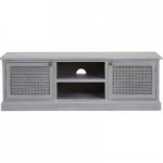 Lucy Cane Grey Wide TV Stand Slate (Grey)