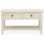 Lucy Cane Cream Coffee Table White