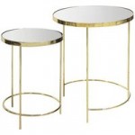 Ritz Mirrored Nest of Tables Gold