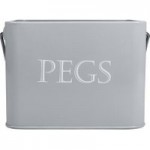 Utility Pegs Grey Storage Tin Grey
