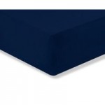 Non Iron Plain Navy 25cm 3/4 Bed Fitted Sheet Navy