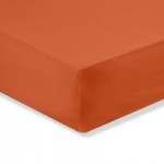 Non Iron Plain Paprika 25cm 3/4 Bed Fitted Sheet Paprika