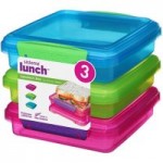 Sistema Set Of 3 Sandwich Boxes Blue, Green and Pink