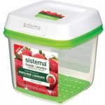 Sistema Freshworks 1.5L Square Food Storage Box Clear