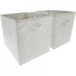 Floating Clouds Pack of 2 Storage Cubes Grey