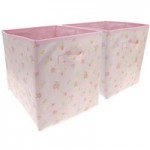 Pretty Little Bunny Pack of 2 Storage Cubes Pink