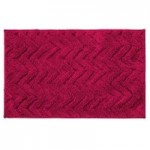 Chevron Sculptured Cerise Bath Mat Cerise (Pink)