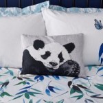 Sleepy Panda Cushion Grey