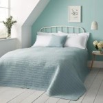 Channel Stitch Duck Egg Bedspread Duck Egg (Blue)