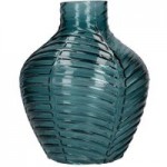 Wide Bottle Teal Vase Teal (Blue)