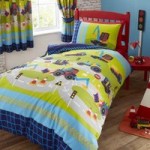 Portfolio Home Kids Club Diggers Duvet Cover and Pillowcase Set Green