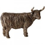 Bronze Highland Cow Ornament Bronze