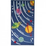 Space Travel Rug Blue