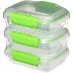 Sistema Klip It 3 Pack 200ml Plastic Food Containers Clear