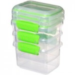Sistema Klip It 3 Pack 400ml Plastic Food Containers Clear
