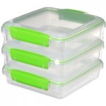 Sistema Klip It 3 Pack 450ml Plastic Food Containers Clear
