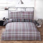 Rapport Home Hamilton Check Grey Duvet Cover and Pillowcase Set Grey