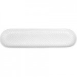 Quilted White Baguette Plate White