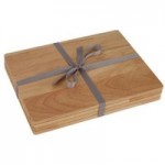Pack Of 4 Rubberwood Placemats Brown