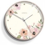 Jones Floral Rose Gold Clock Pink