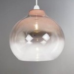 Metallic Copper Ombre Glass Easy Fit Pendant Copper (Brown)