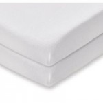 Pack of 2 White 100% Cotton Jersey Crib Fitted Sheets White