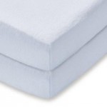 Pack of 2 Blue Flannelette Cot Bed Fitted Sheets Blue
