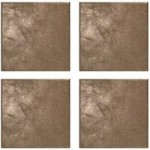 Faux Leather Rose Gold Pack Of Four Coasters Rose Gold