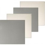 Pack Of Four Reversible Cream And Grey Square Placemats Cream, Grey
