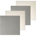 Pack Of Four Reversible Cream And Grey Coasters Cream, Grey