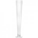 Clear Tall Footed Vase Clear