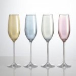 Pack Of Four Lustre Assorted 235ml Flute Glasses NA