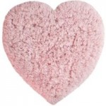 Faux Sheepskin Pink Heart Rug Pink