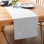 Country Heart Dove Grey Table Runner Dove grey