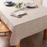 Country Heart Tablecloth Natural