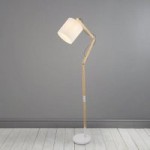 Apia Wood Floor Lamp White