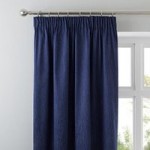Arden Navy Thermal Pencil Pleat Curtains Navy