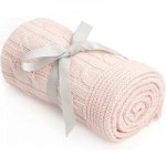 Pretty Little Bunny Knitted Blanket Pink