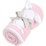 Pretty Little Bunny Fleece Blanket Pink