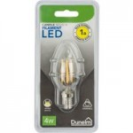 Dimmable 4W LED Filament Candle Bulb White