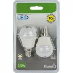 Dunelm Pack of 2 Dimmable 5.5W LED Round Bulb White