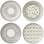 Royal Doulton Set Of Four Charcoal Plates Charcoal