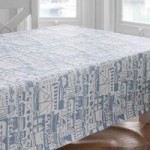 Lighthouse Rectangle PVC Tablecloth Blue / White